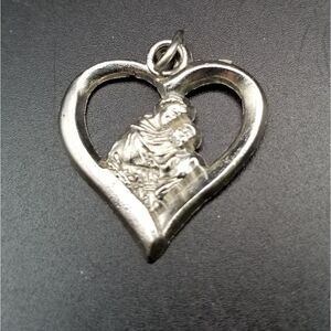St jude religious saints silver necklace pendant. P129